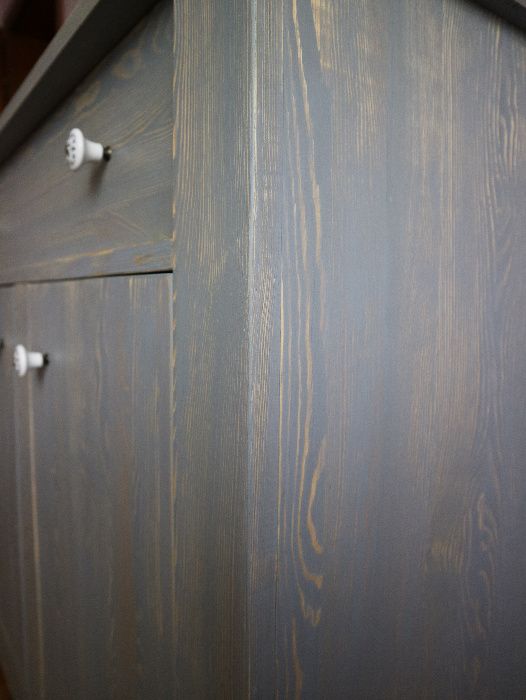 Nowa komoda drewniana retro szara
