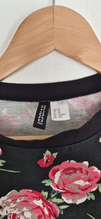 Cienka bluza damska w kwiaty H&M XS