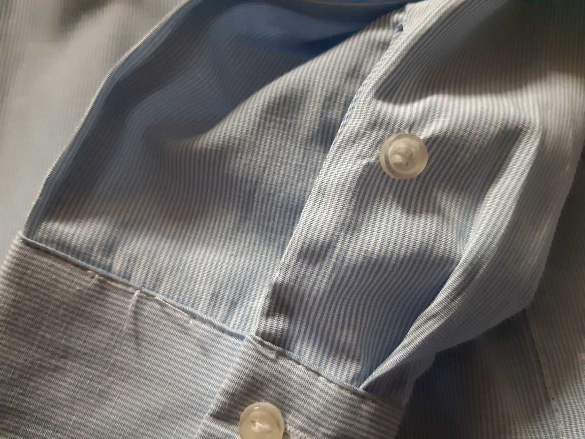 H&M elegncka biznesowa bluzka z żabotem falbana S M