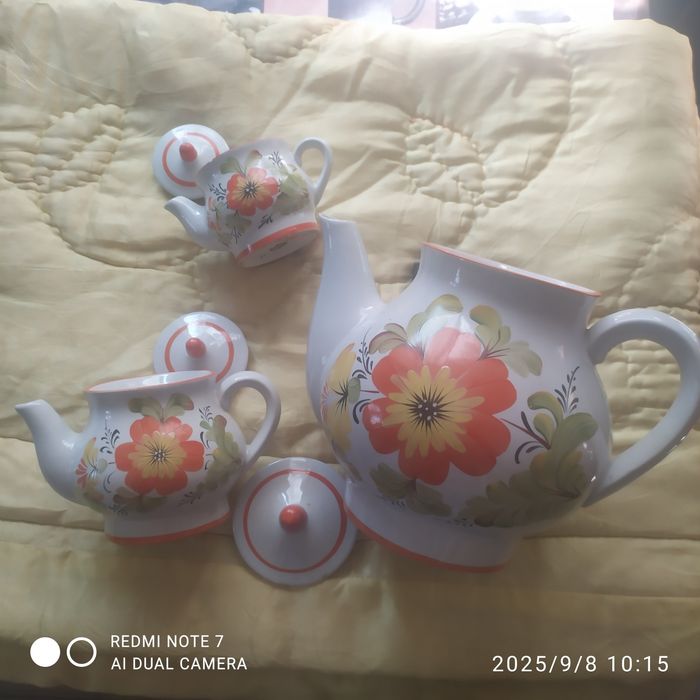 Распродажа до 30 .10 чайники керамические ( антик)