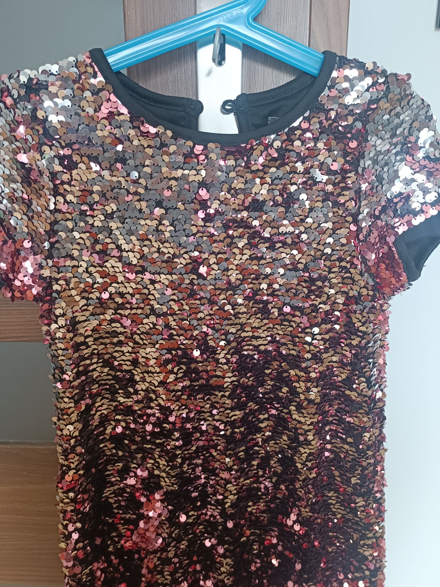 Sukienka cekinowa Primark 116 Sylwester