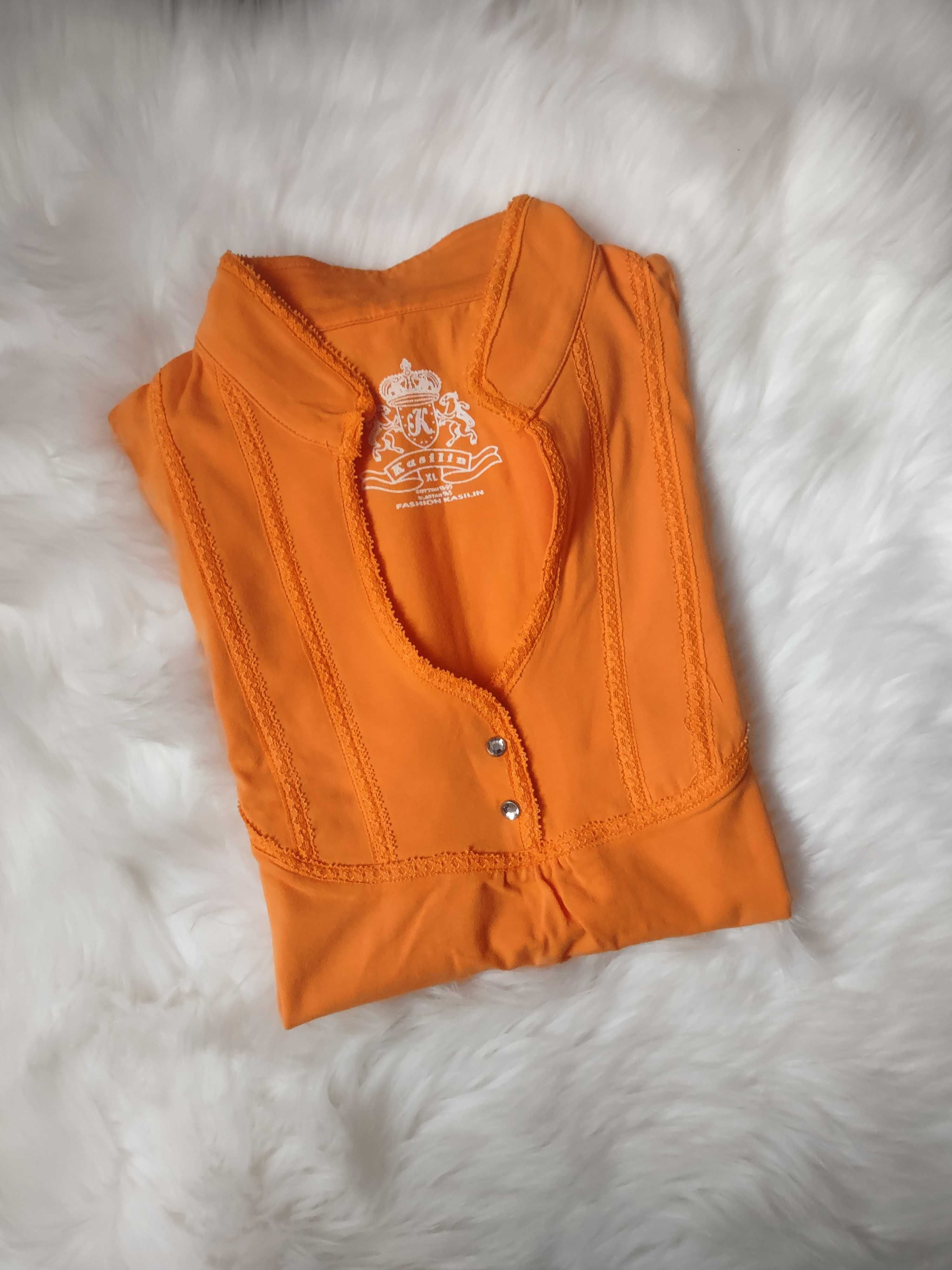 Pomarańczowa bluzka ze stójką Kasilin S/M