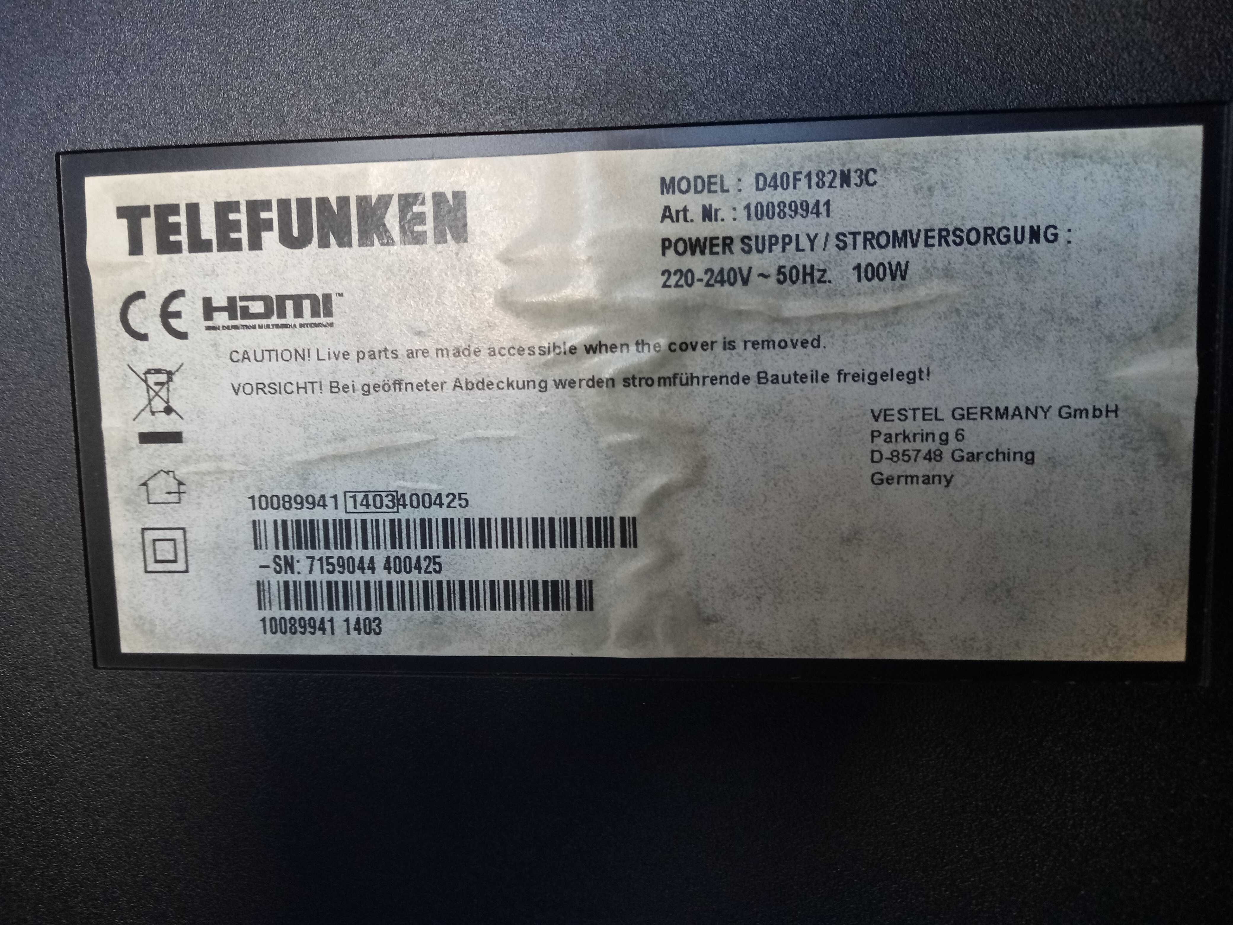 Telewizor telefunken d40f182n3c