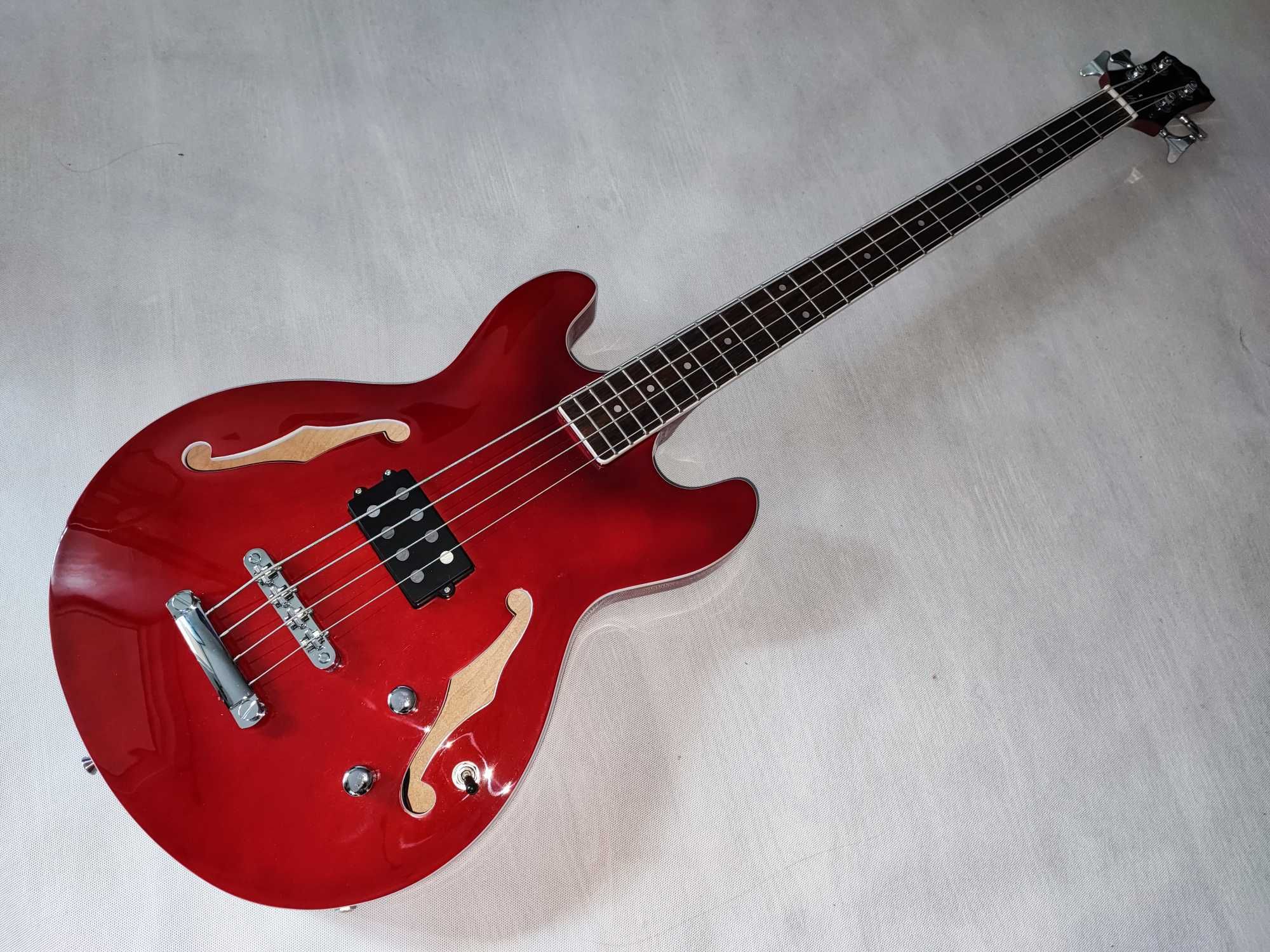 HARLEY BENTON HB-50 Cherry Red bas semi-hollowbody ustawiona lutniczo!