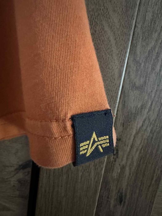 Koszulka męska Alpha Industries – pomarańczowa, rozmiar XL, jak nowa!