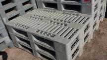 Palety plastikowe euro H1 szare, higieniczne, zamiana e2, e1, euro hak