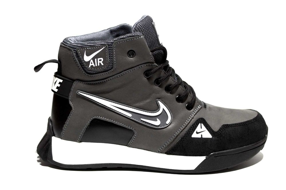 Зимові шкіряні кросівки Nike, черевики найк на хутрі. з 36 по 41р