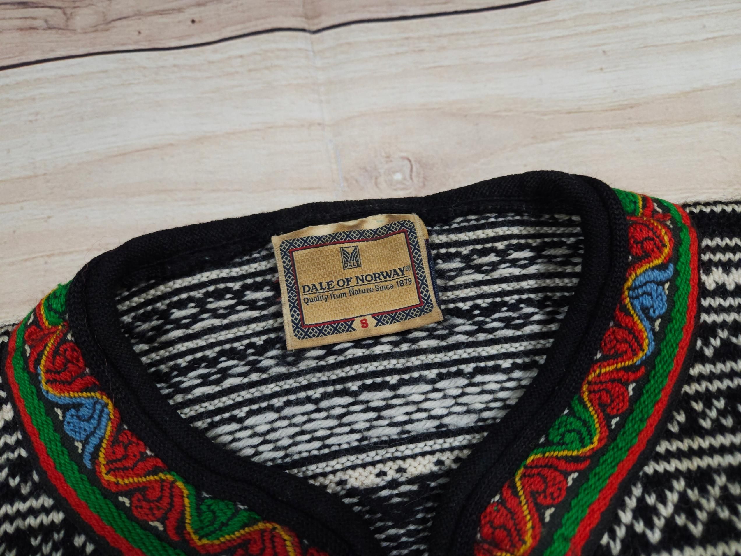 DALE Of Norway Classic Sweter Wełniany Rozpinany Wzór r. S