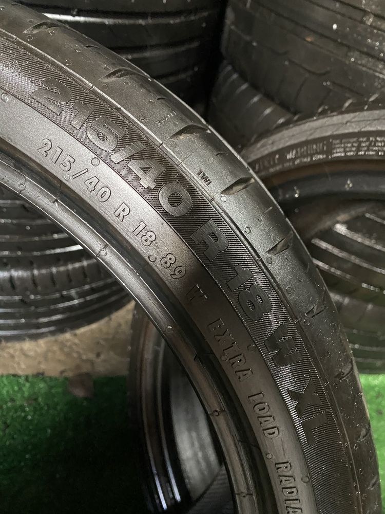 215/40 R18 Continental ContiSportContact 5, пара шин летних.