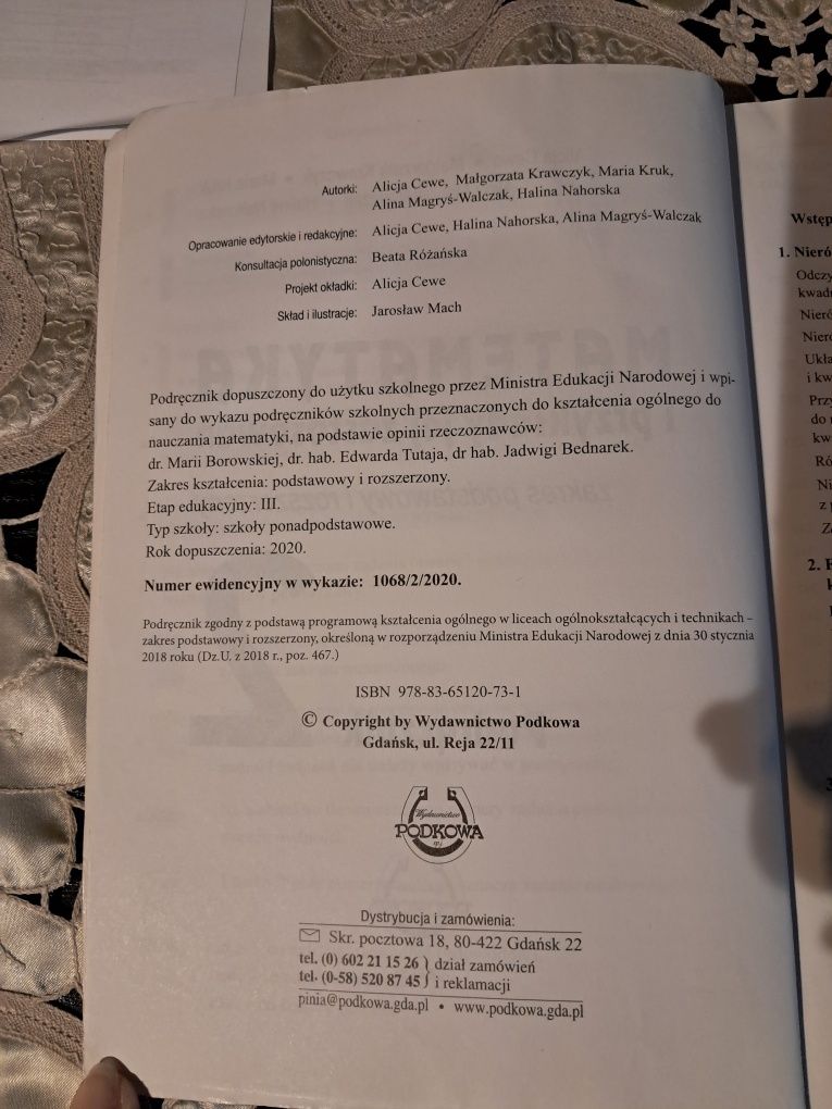 Matematyka i przykłady jej zastosowań 2
