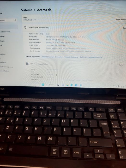 TOSHIBA SATELLITE PRO L50 I7 8 A 16 GB RAM