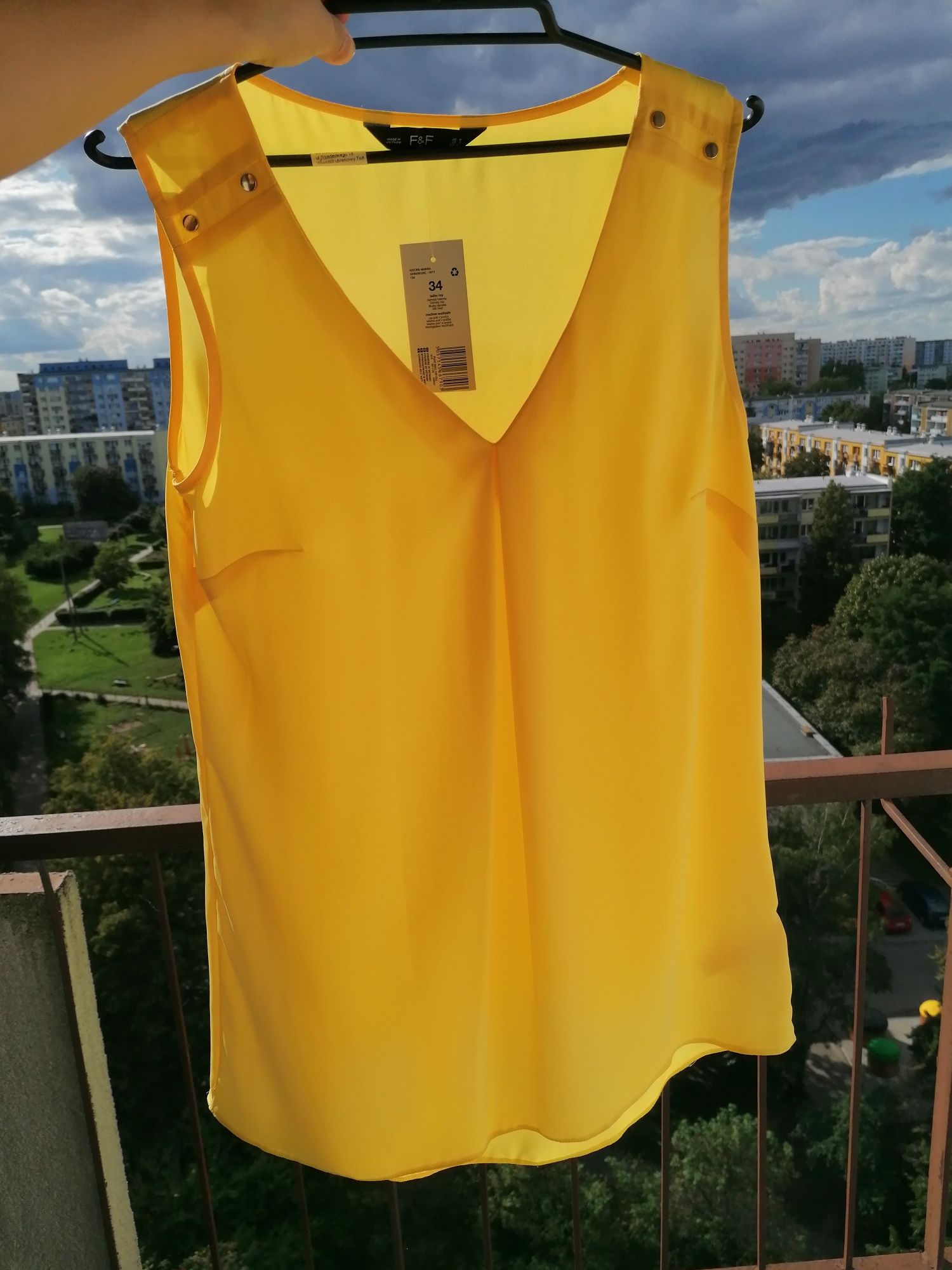 F&f żółta bluzka xs r. 34