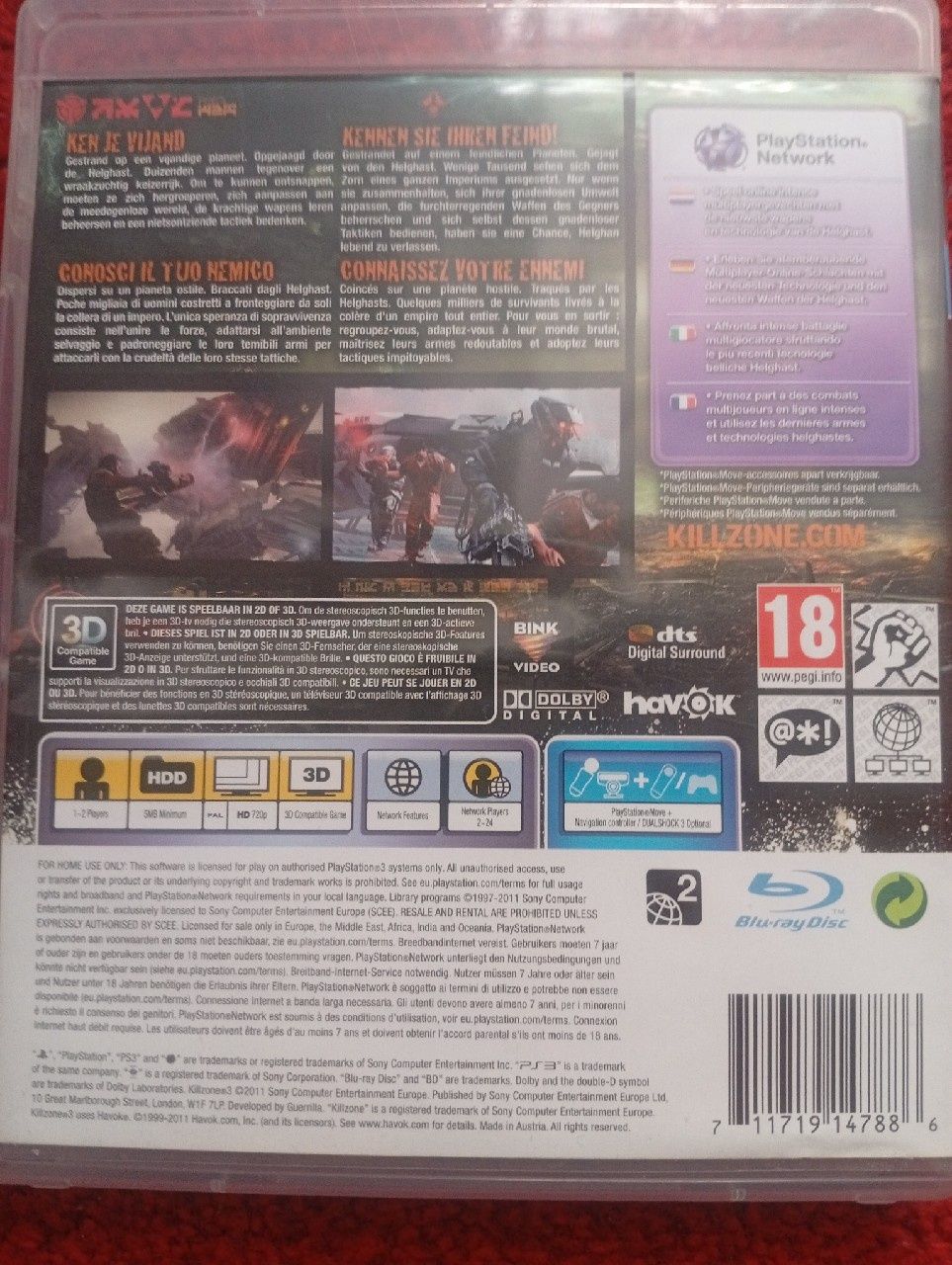 KILLZONE 3 PS3 PL po Polsku na Pad lub kontroler move