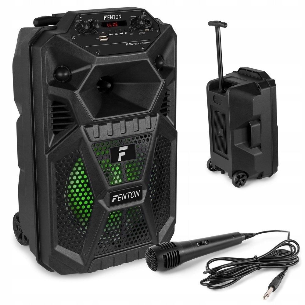 Głośnik Kolumnowy Fenton FPC8T BT LED USB SD AUX Akumulator Mikrofon !