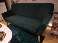 Tapicerowana sofa NORDIC 3 osobowa butelkowa zieleń fotel