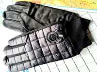 Nowe ocieplane rękawiczki zimowe męskie czarne modne