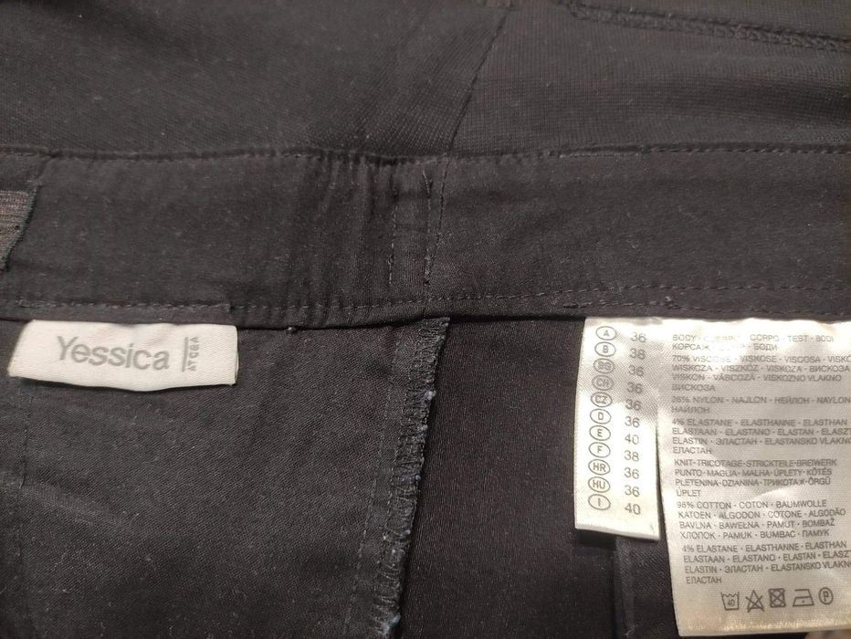 Zestaw ciążowy: spodnie r.36 + spódnica r.40