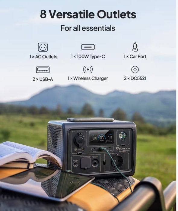 Портативний сонячний генератор BLUETTI EB3A 268Wh/600W з акумулятором