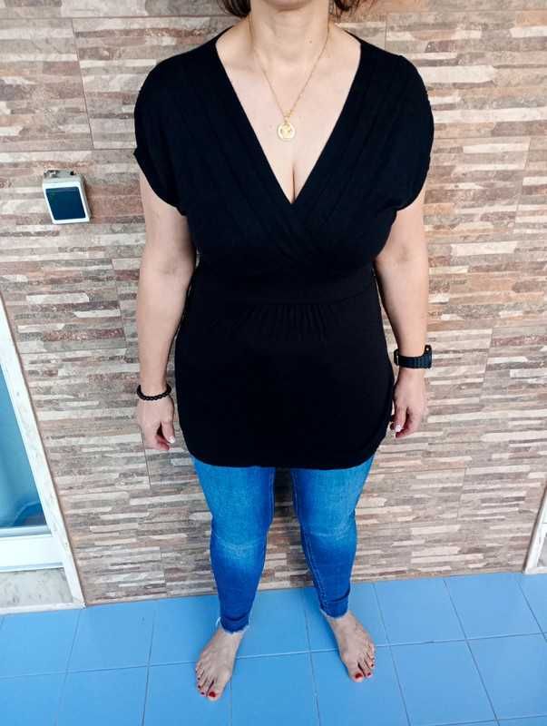 Blusa com decote em V