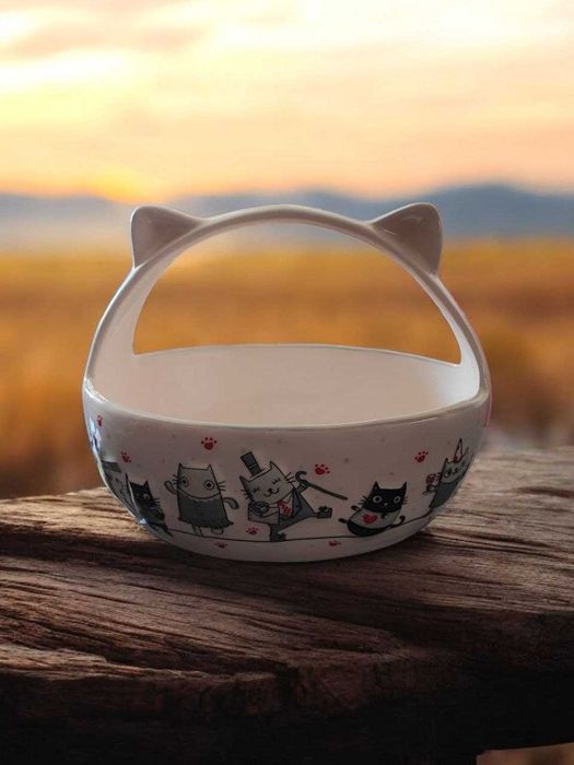 Misa koszyk KOTY miska MASMOMIAUK Home&You ceramika