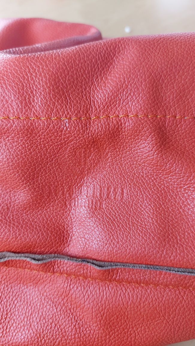 Torba torebka shopper pojemna skora zamszowa malinowa