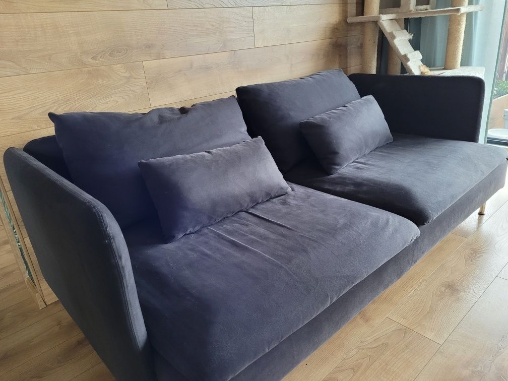 Kanapa sofa Sodernhamn IKEA Ciemnoszara 3 osobowa