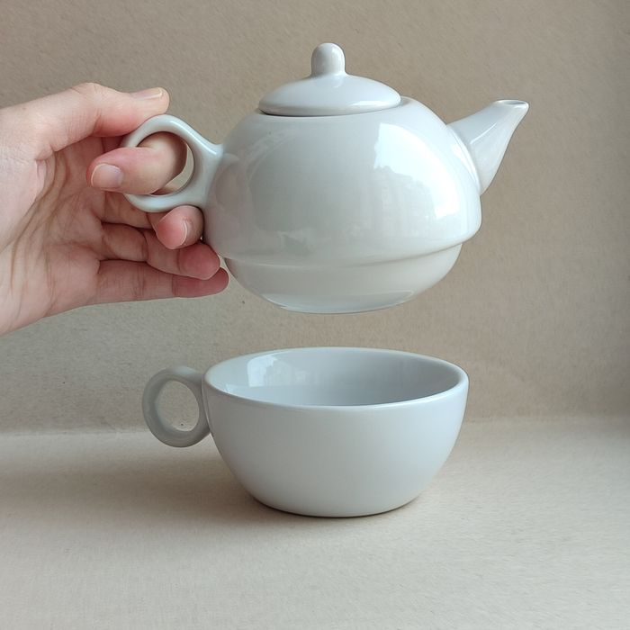 Керамічний чайник і чашка набір