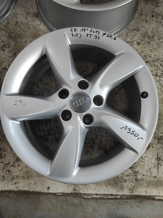 28 Felgi aluminiowe ORYGINAŁ AUDI R 17 5x112 otwór 66,6 Bardzo Ładne