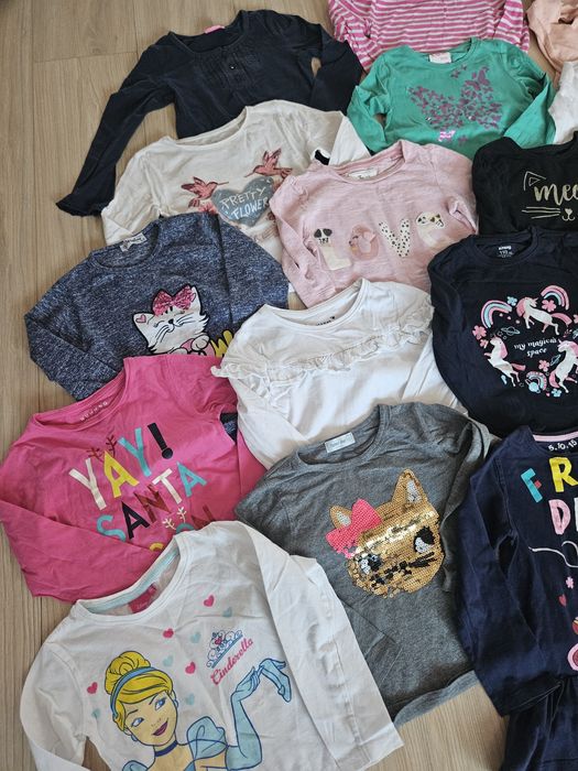 20szt bluzki z dł.rękawem, roz.110