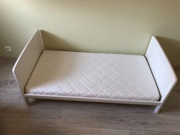 Łóżeczko i łóżko białe 2w1 140x70 + gratis