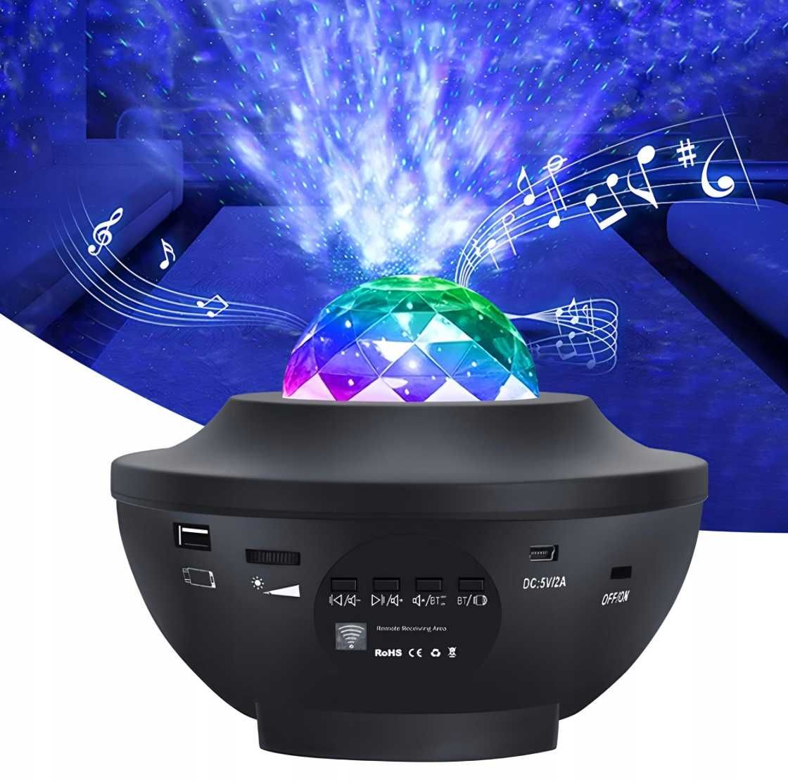 PROJEKTOR GWIAZD DLA DZIECI obrotowy rzutnik lampka nocna led usb