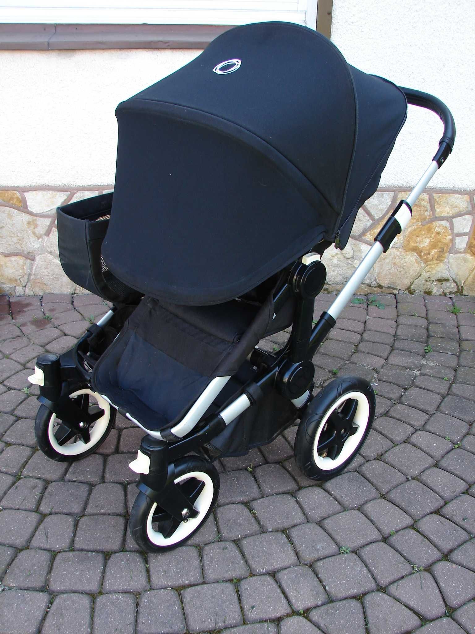 Bugaboo Donkey  Twin Core Black wózek spacerowy dla bliźniąt dwojga