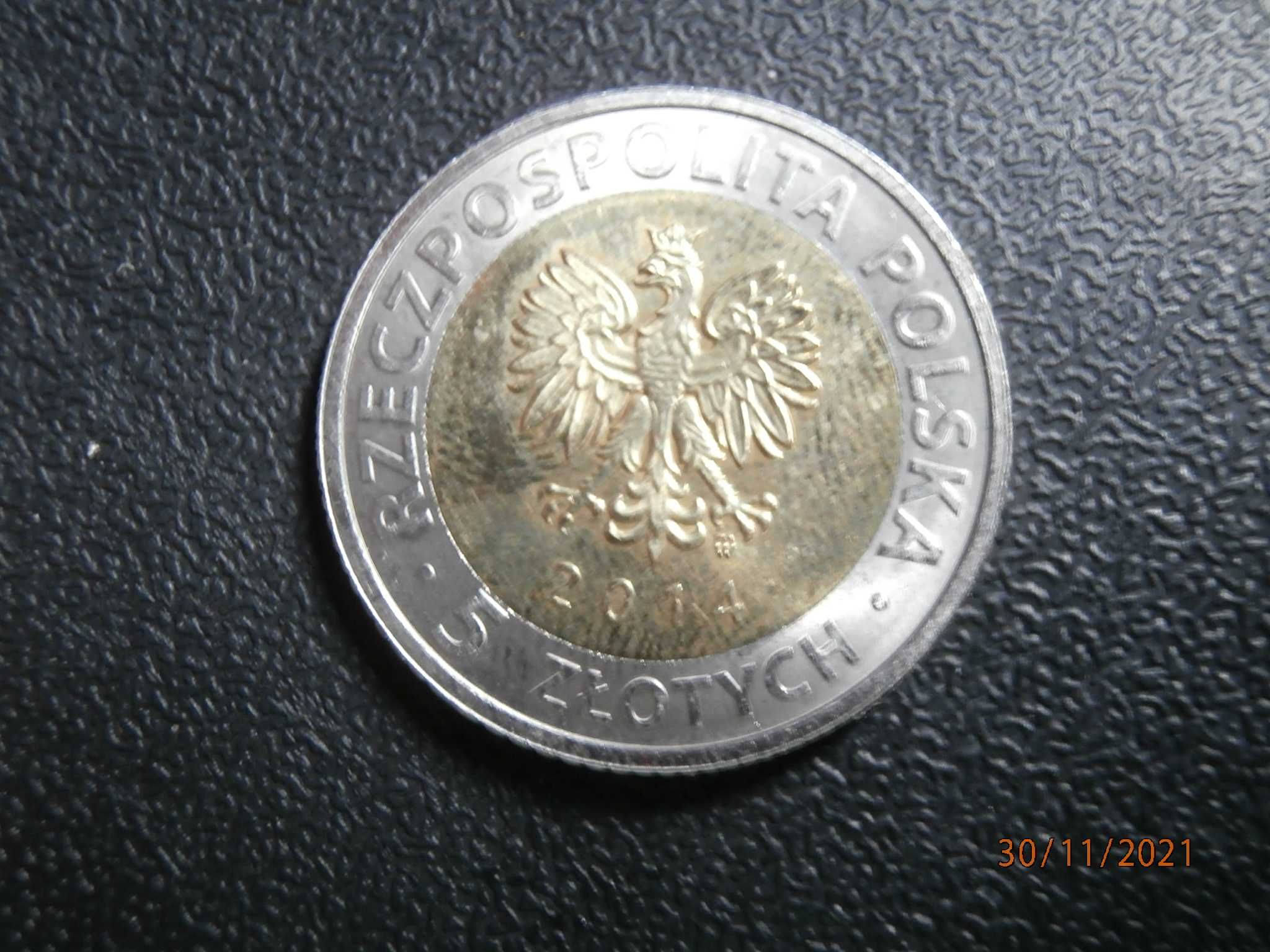 Moneta okolicznościowa 5 złotych 25 lat wolności 2014r.