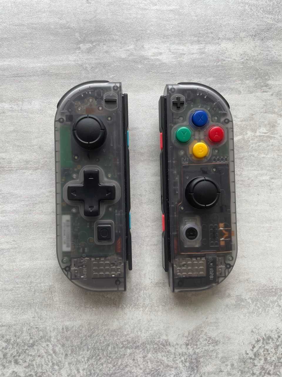 Ігрова приставка Nintendo Switch V1 (з кастомними прозорими Joy-Con)