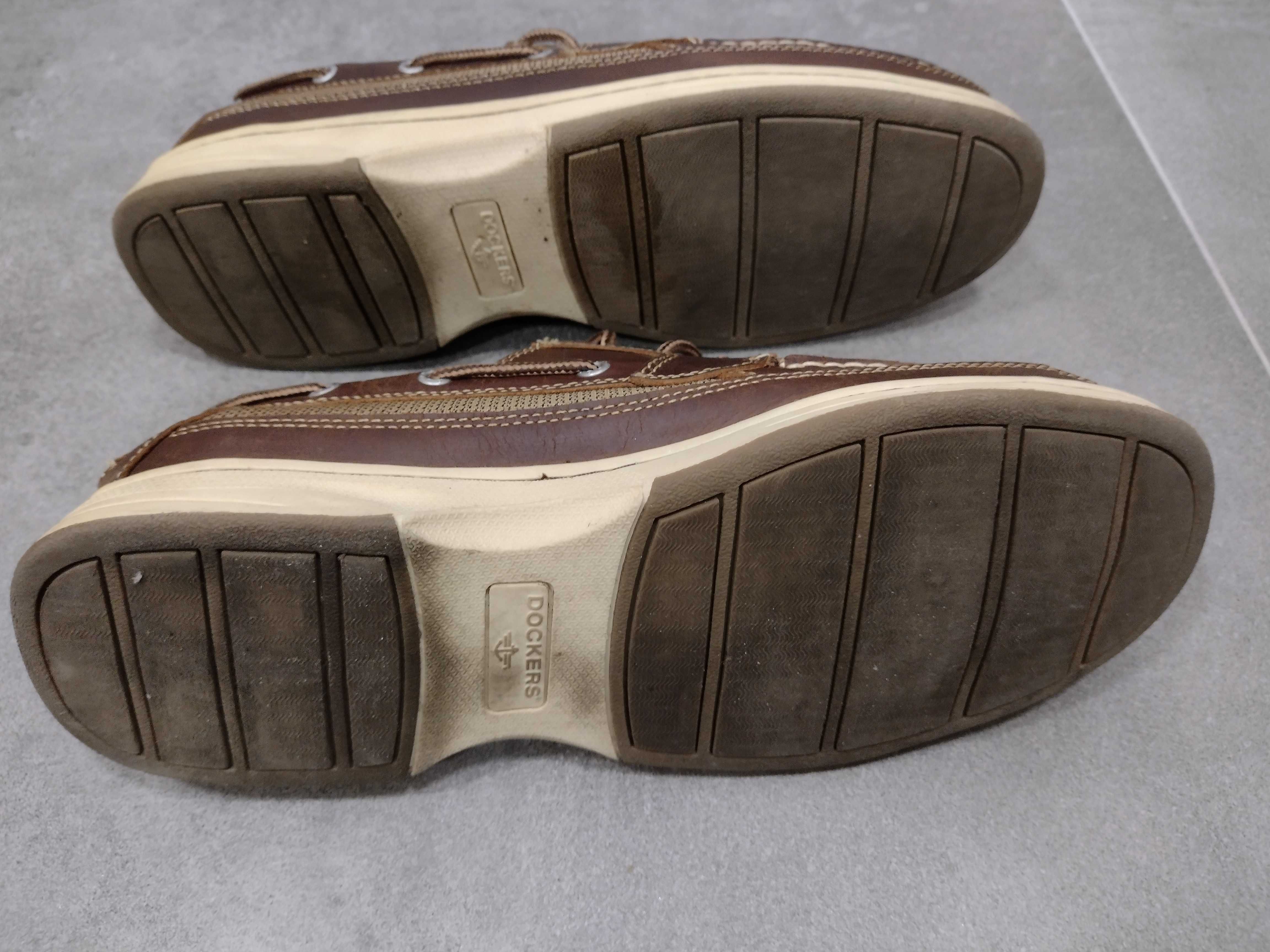 Buty Dockers meskie 45 brazowe skorzane mokasyny wiazane lato