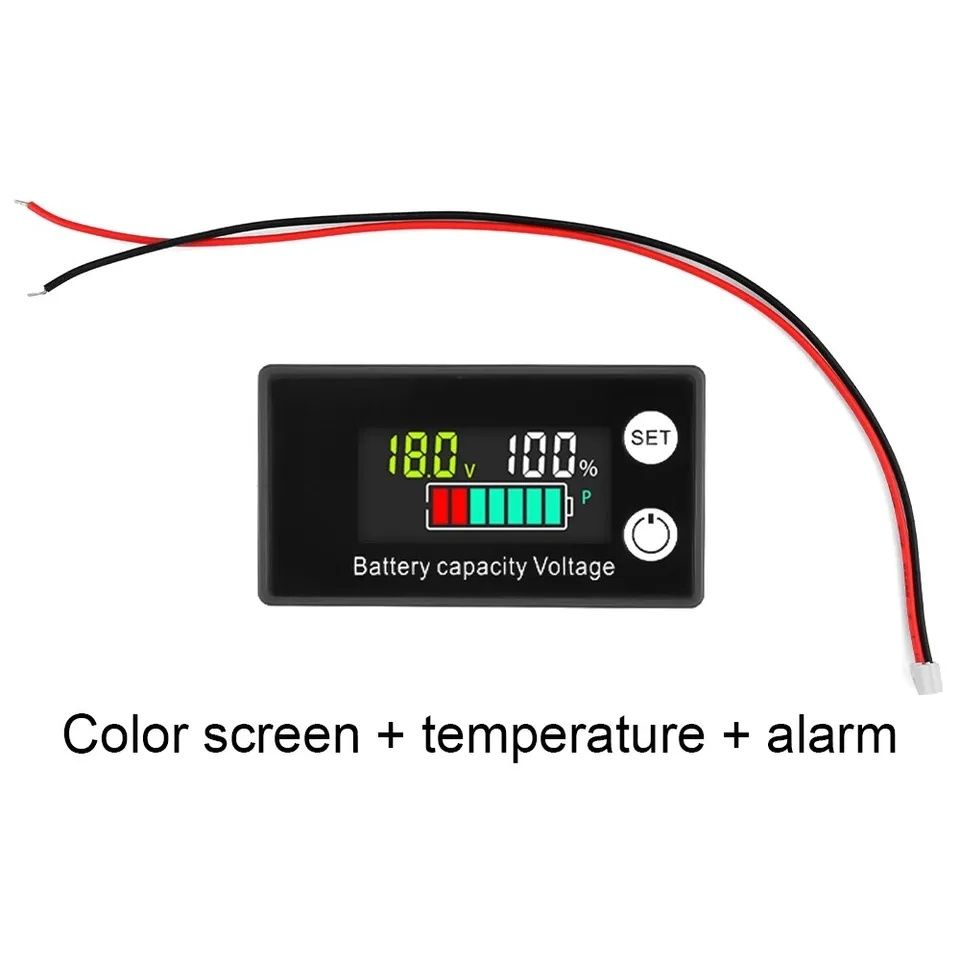 Wskaźnik naładowania akumulatora 8-100Volt wyświetlacz LCD z alarmem