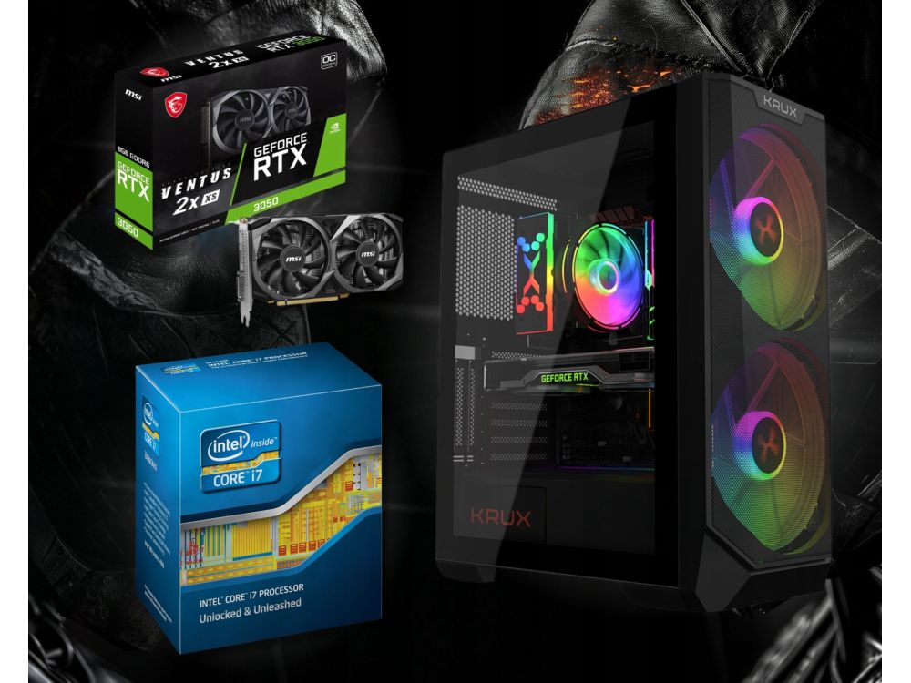 BSG Striker V2 stacjonarny Intel Core i7 16GB/512SSD RTX3050 Win10 Pro