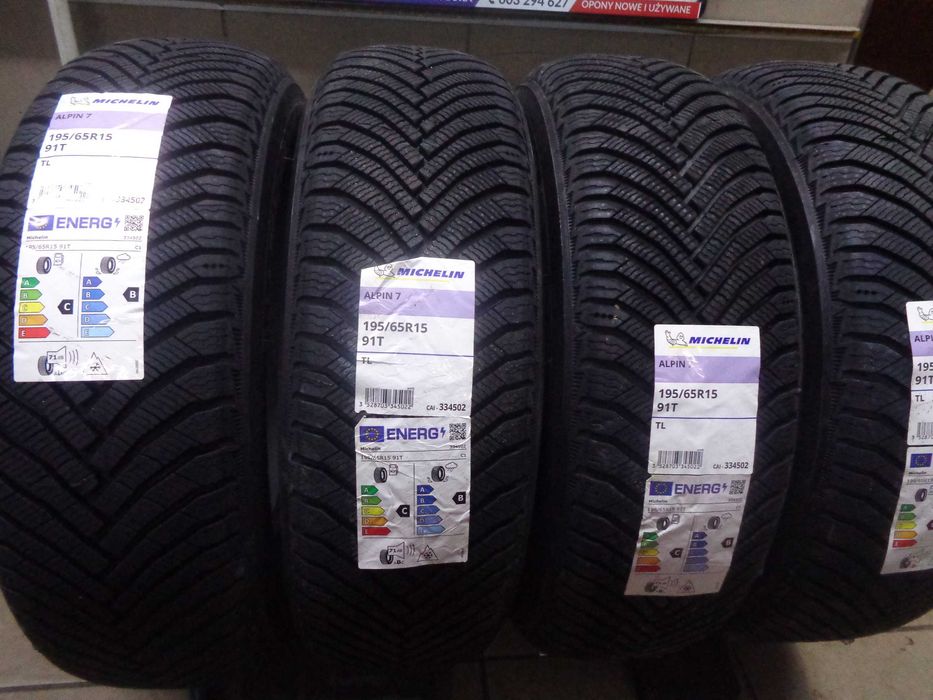 195/65R15 MICHELIN Alpin 7 , Nowe Opony Zimowe , kl. PREMIUM