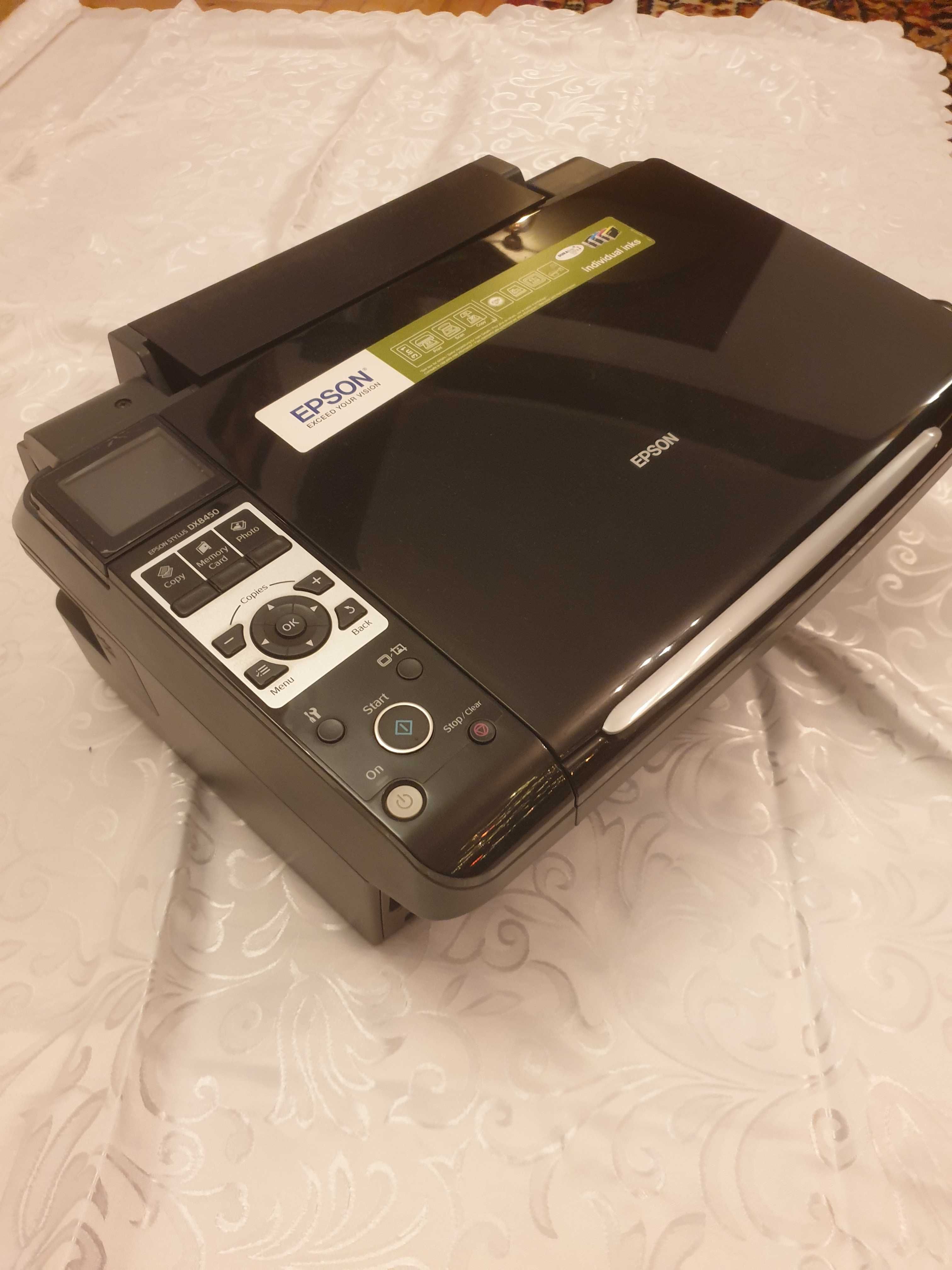 Drukarka wielofunkcyjna 3w1 EPSON Stylus DX8450 , skaner + tusze