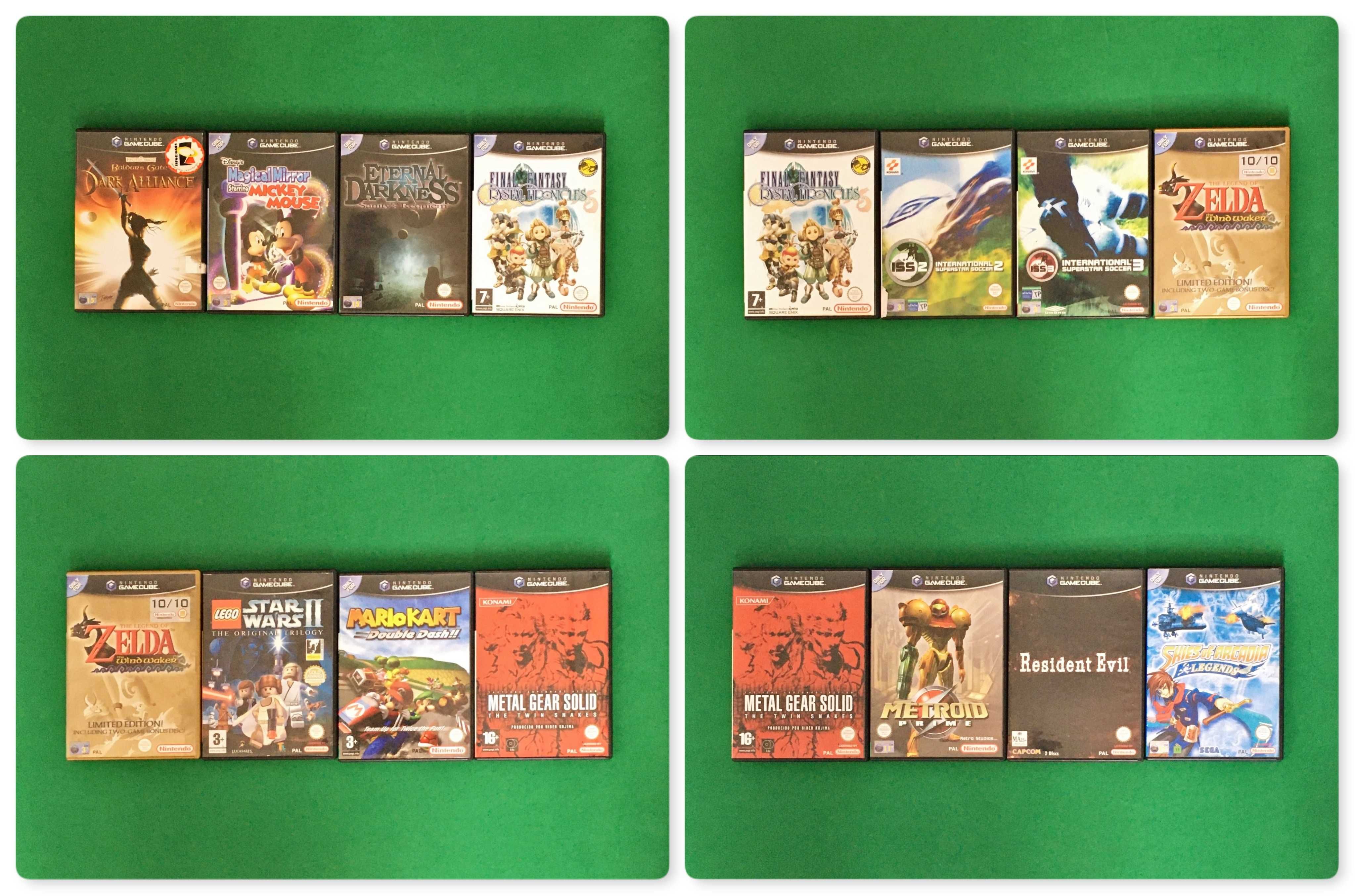 GAMECUBE Diversos Jogos Final Fantasy Metal Gear Skies Arcadia Zelda