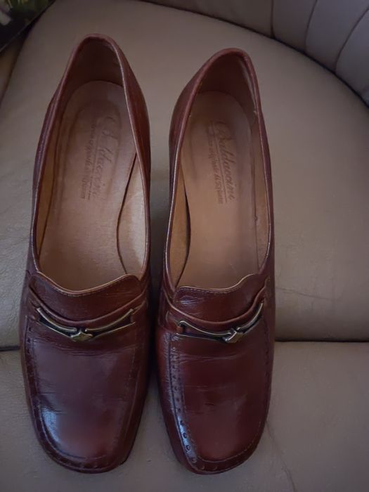 Czółenka półbuty mokasyny damskie skórzane brązowe r.37 s.Idealny