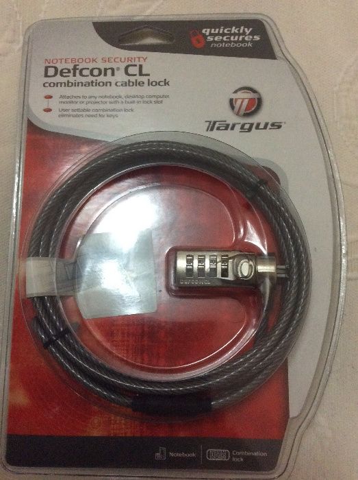 Vendo cadeado Targus para portátil / computador (novo)