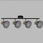 Listwa reflektorowa czarno-złota led 4 lampy, salon,E14, nowa