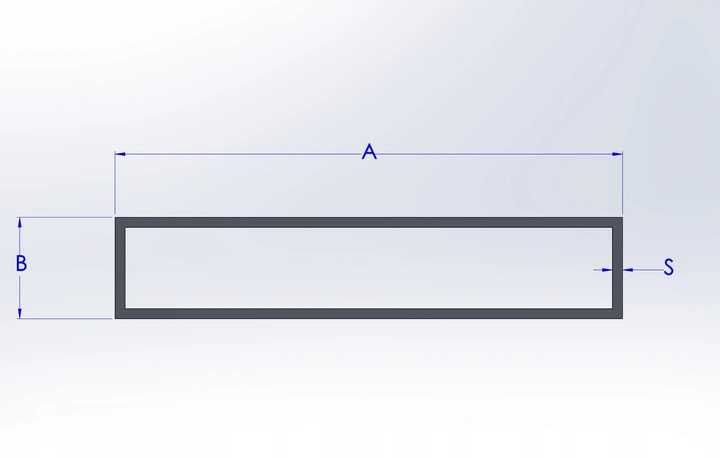 Profil aluminiowy 100x20x1,5mm