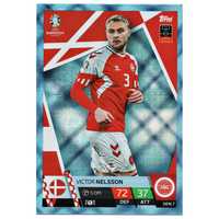 Karta Topps Euro 2024 Victor Nelsson Den 7 Blue Crystal