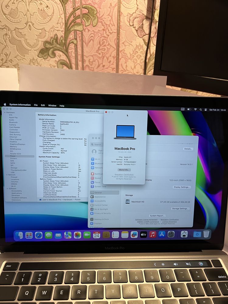 Продам Apple MacBook Pro M1 8/512 2020 Space Gray A2338