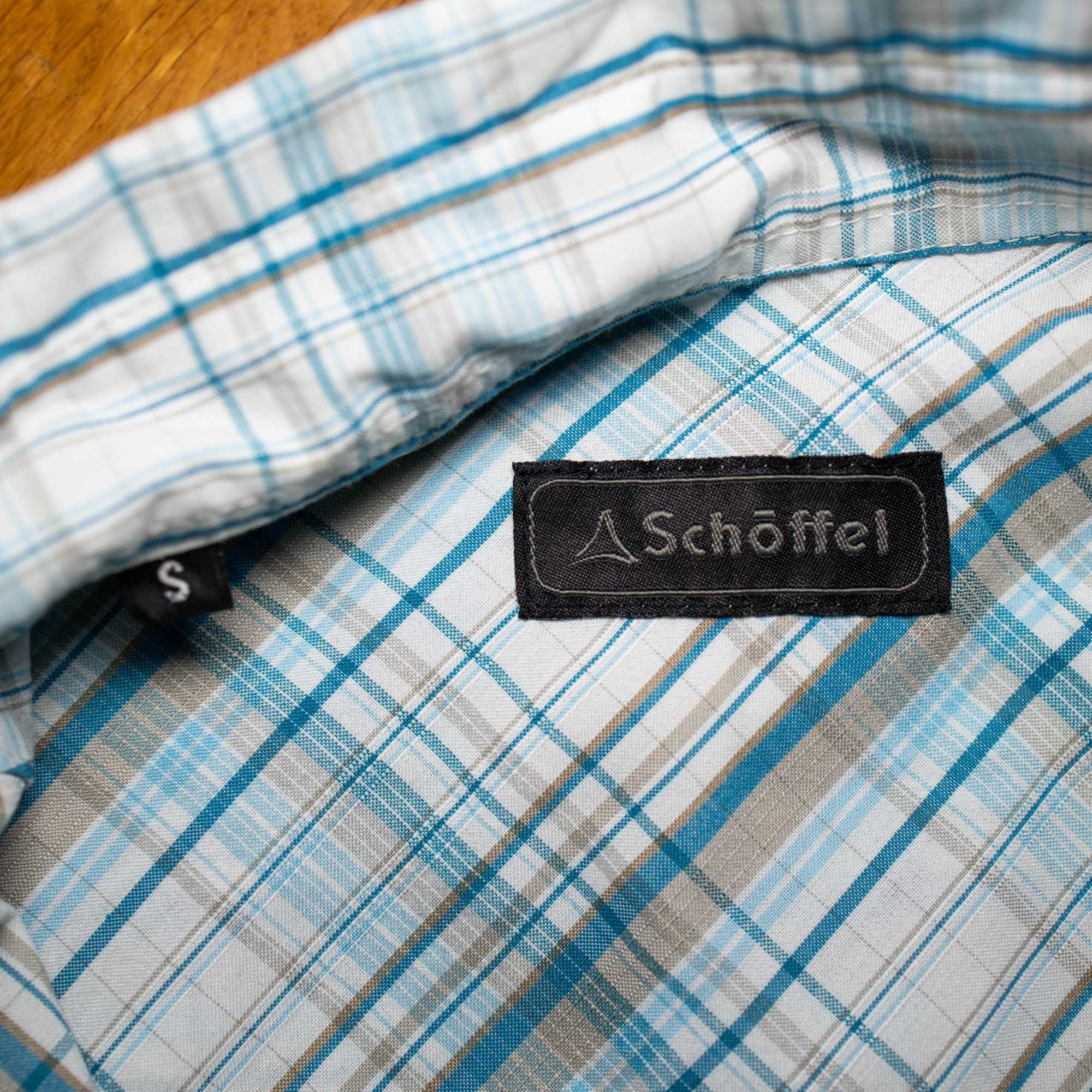 SCHöFFEL blue checked shirt SCHOFFEL S (small) size