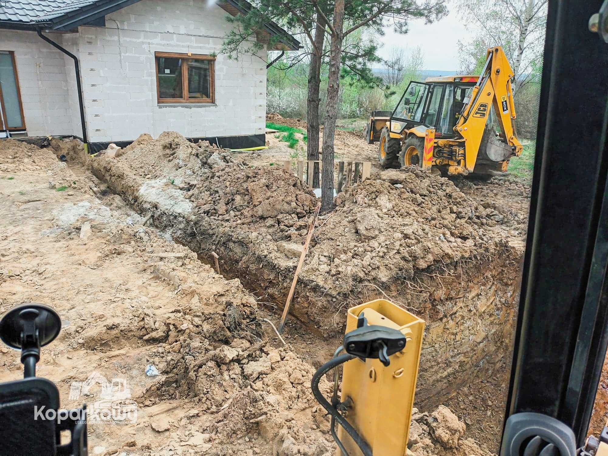 Usługi Koparko-Ładowarką i Wywrotką | Prace Ziemne, Wykopy, Transport