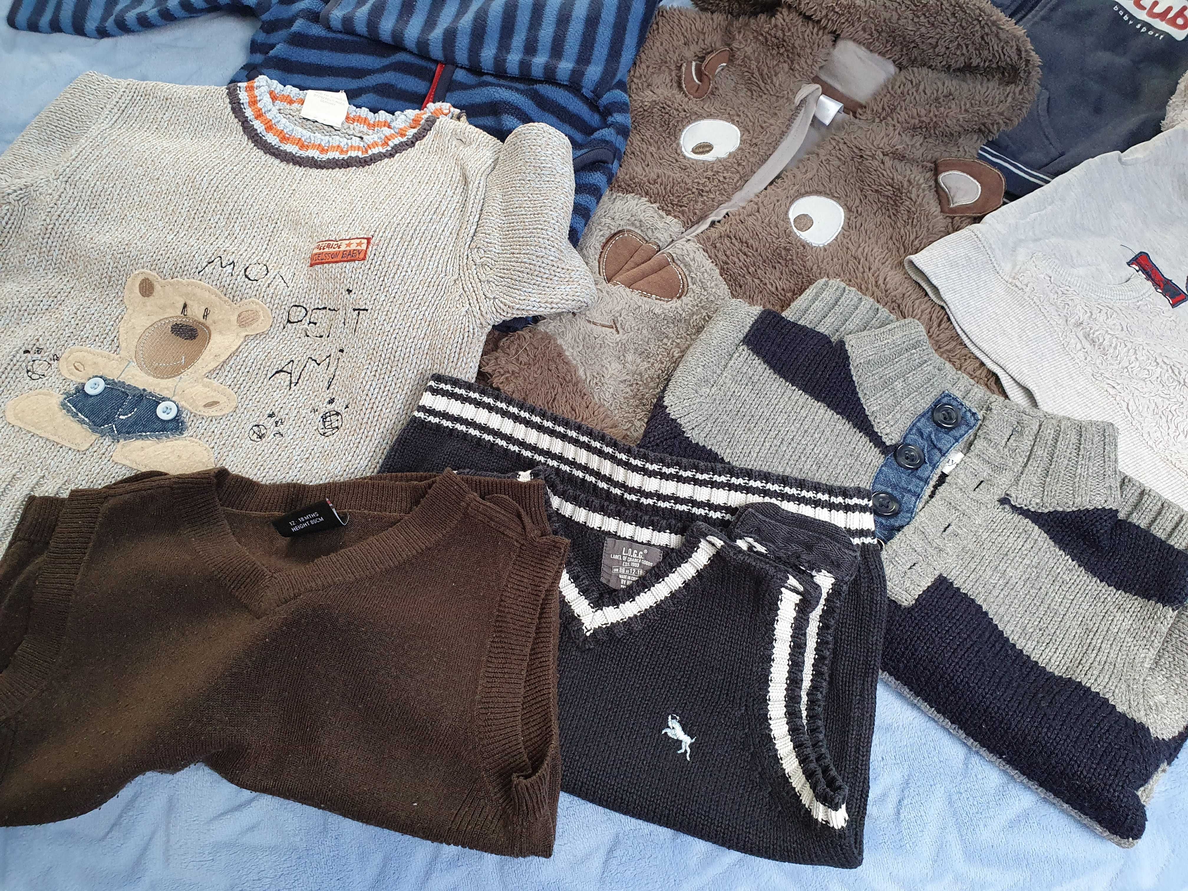 6 sweterków i bluz dla chłopca r.86 używane