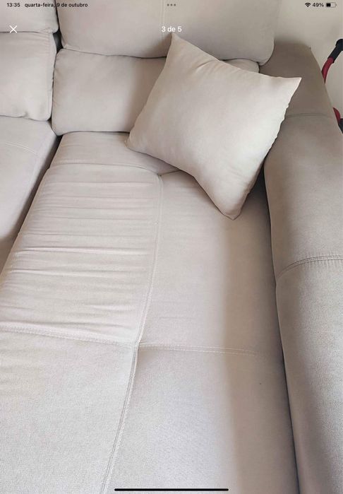 Chaise lounge bege e castanho